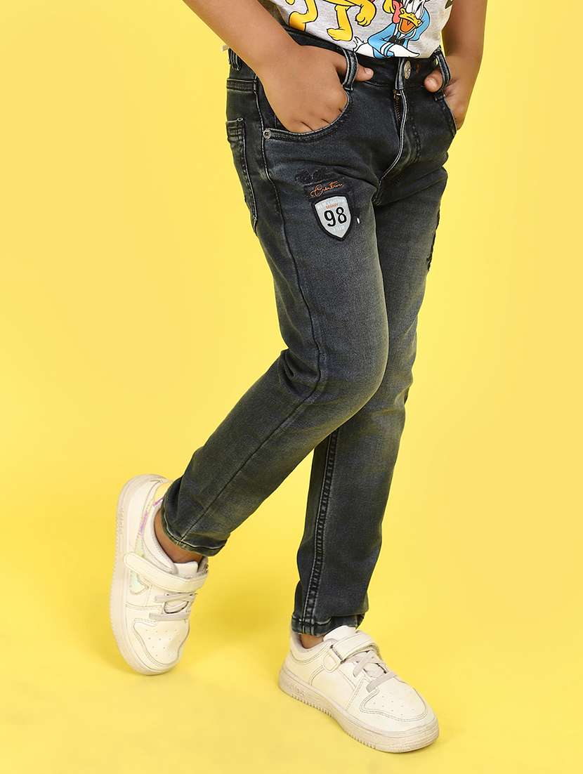 boys grey denim plain jean - 21152534 -  Standard Image - 1