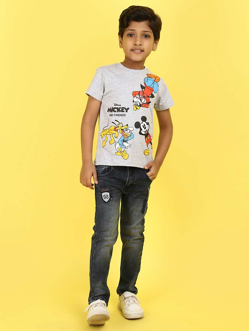 boys grey denim plain jean - 21152534 -  Standard Image - 4