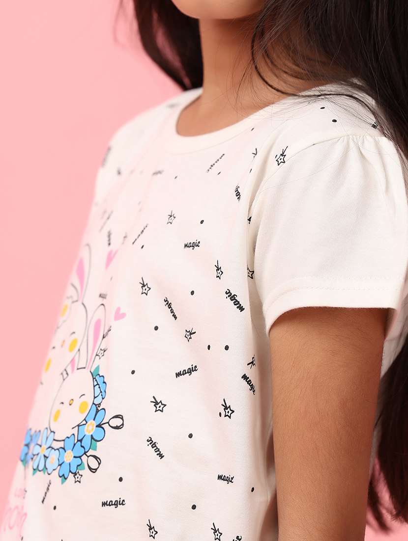 girls off white printed regular tee - 21153121 -  Standard Image - 6