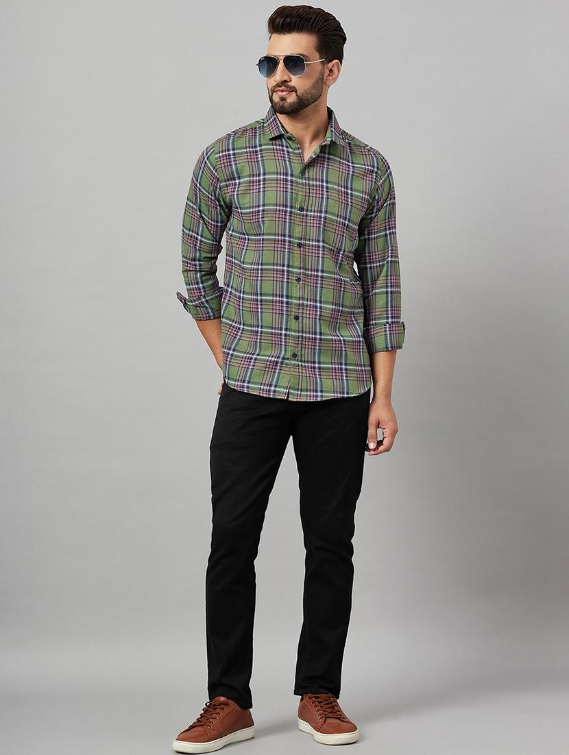 men checkered casual shirt - 21153355 - Standard Image - 4