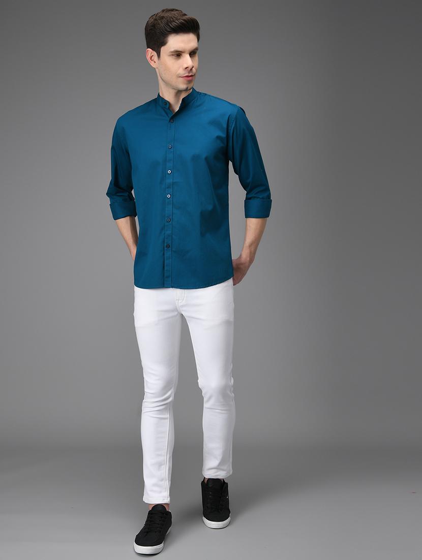 men solid cotton casual shirt - 21153396 - Standard Image - 4