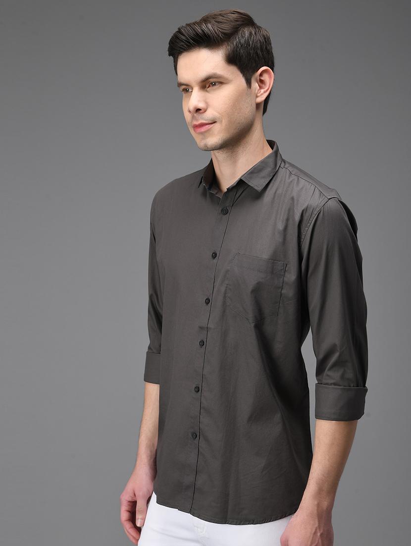 men solid cotton casual shirt - 21153407 -  Standard Image - 1