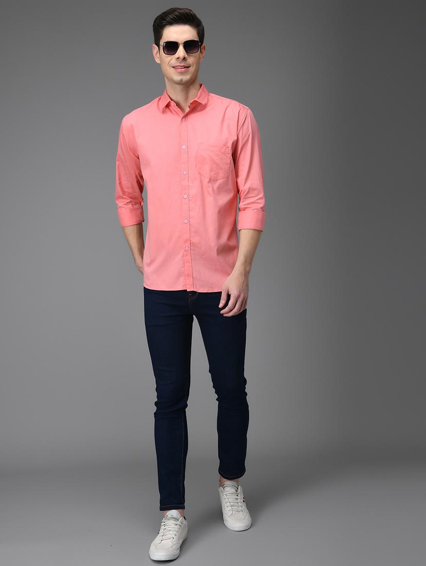 men solid cotton casual shirt - 21153408 - Standard Image - 4
