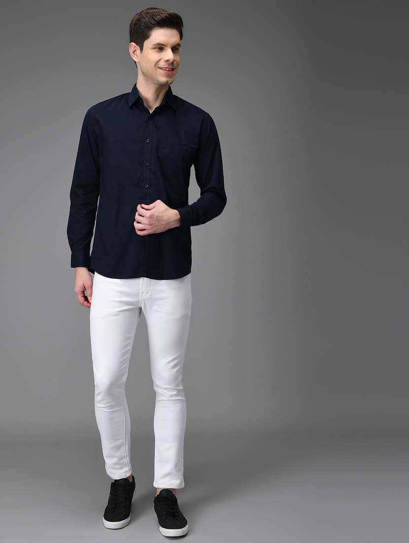 men solid cotton casual shirt - 21153411 -  Standard Image - 4