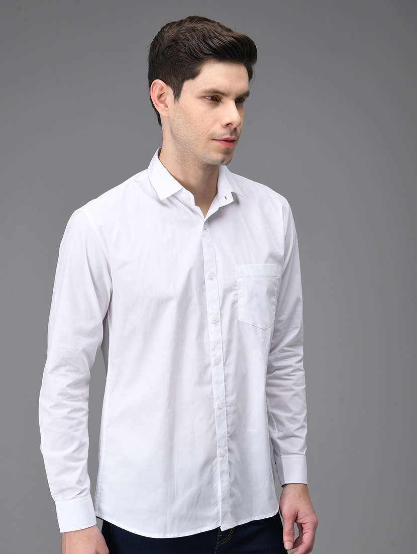 men solid cotton casual shirt - 21153420 -  Standard Image - 1