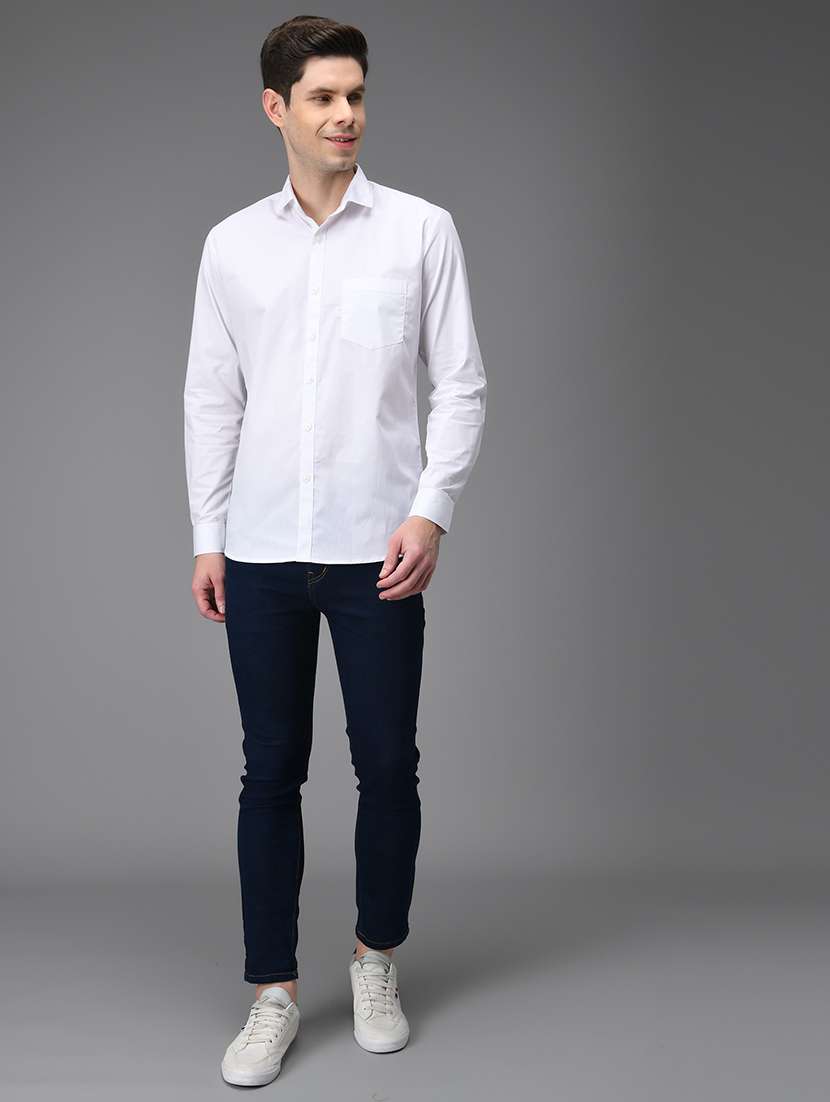 men solid cotton casual shirt - 21153420 -  Standard Image - 4