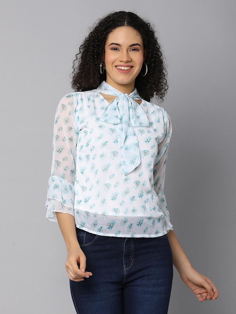 women white cotton regular top - 21153570 - Zoom Image - 0