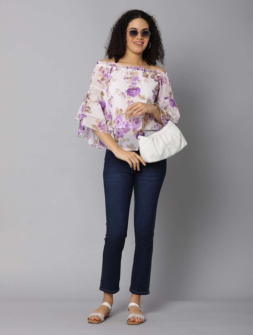 white cotton regular top - 21153572 -  Standard Image - 4