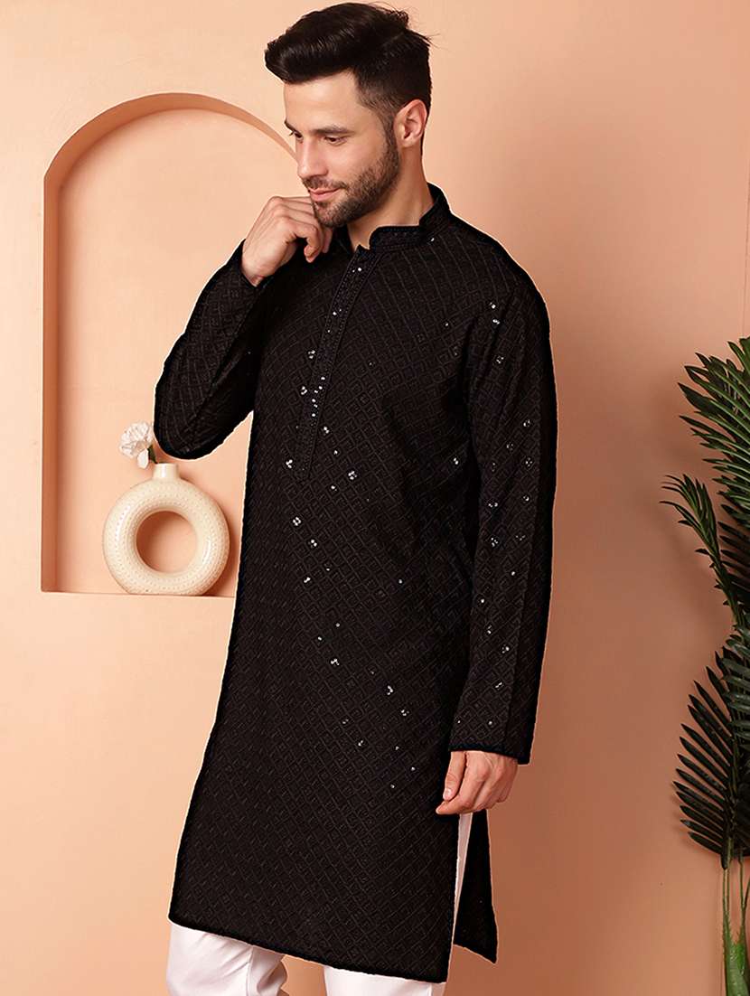 men embroidered kurta pyjama set - 21154131 -  Standard Image - 1