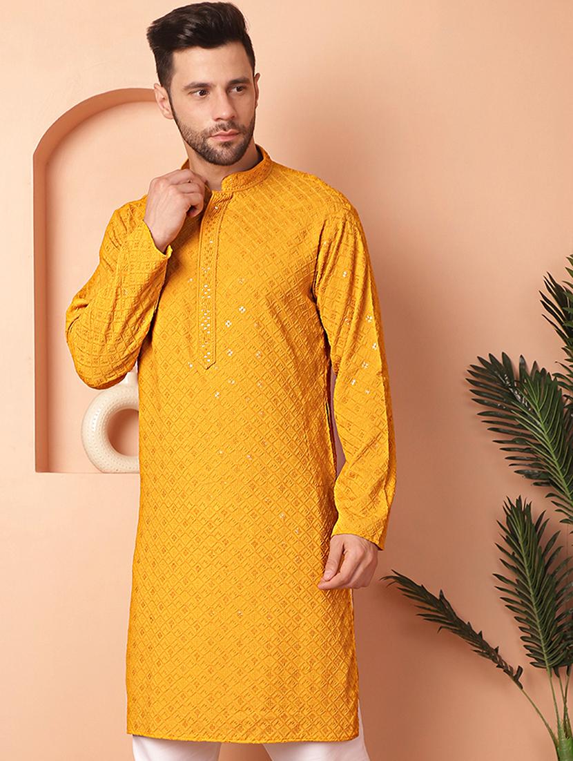 men embroidered kurta pyjama set - 21154134 - Standard Image - 1