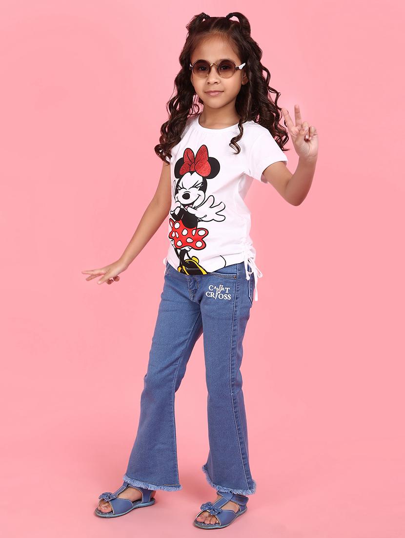 girls white graphic regular tee - 21154427 - Standard Image - 4