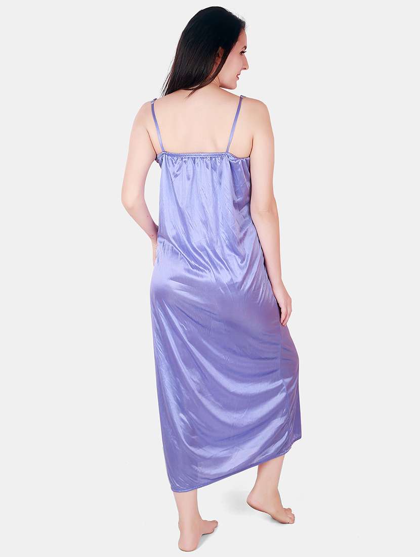 women lace detailed nighty with shrug - 21155528 -  Standard Image - 4