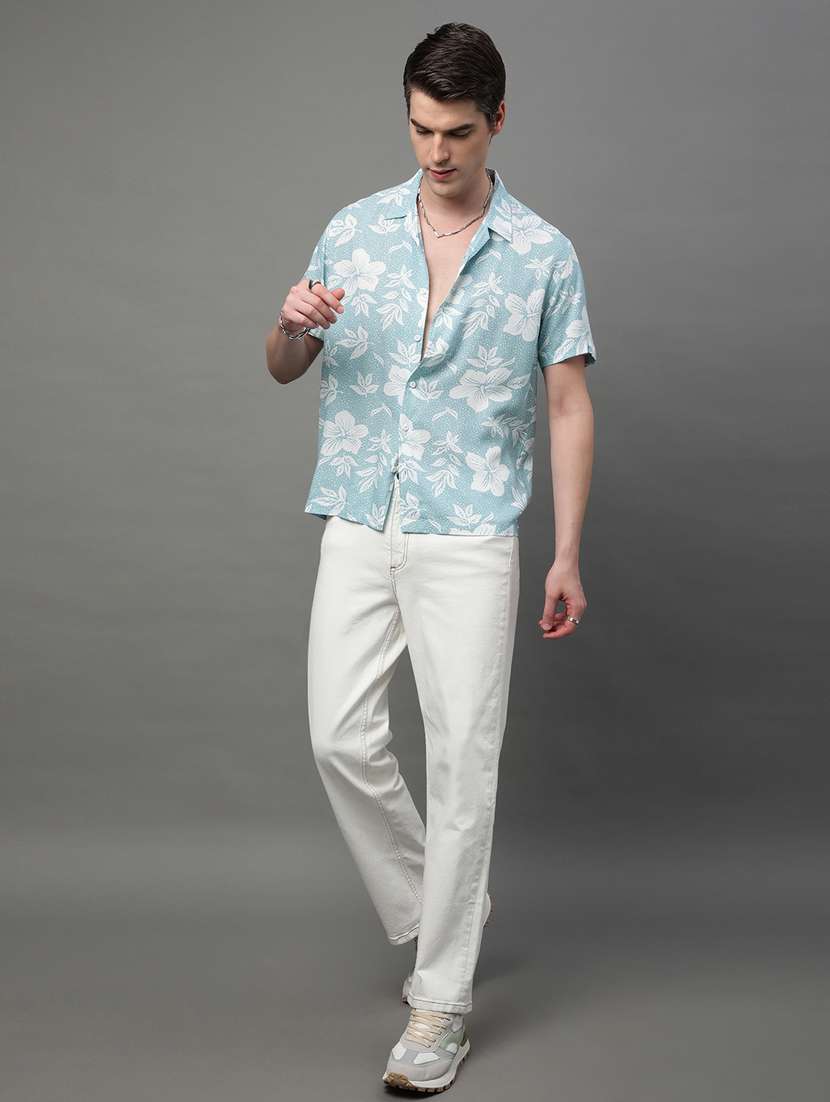 light blue rayon casual shirt - 21155987 - Standard Image - 6