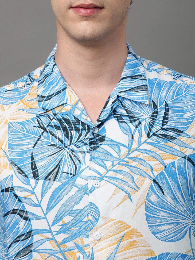 blue rayon casual shirt - 21156000 - Standard Image - 6