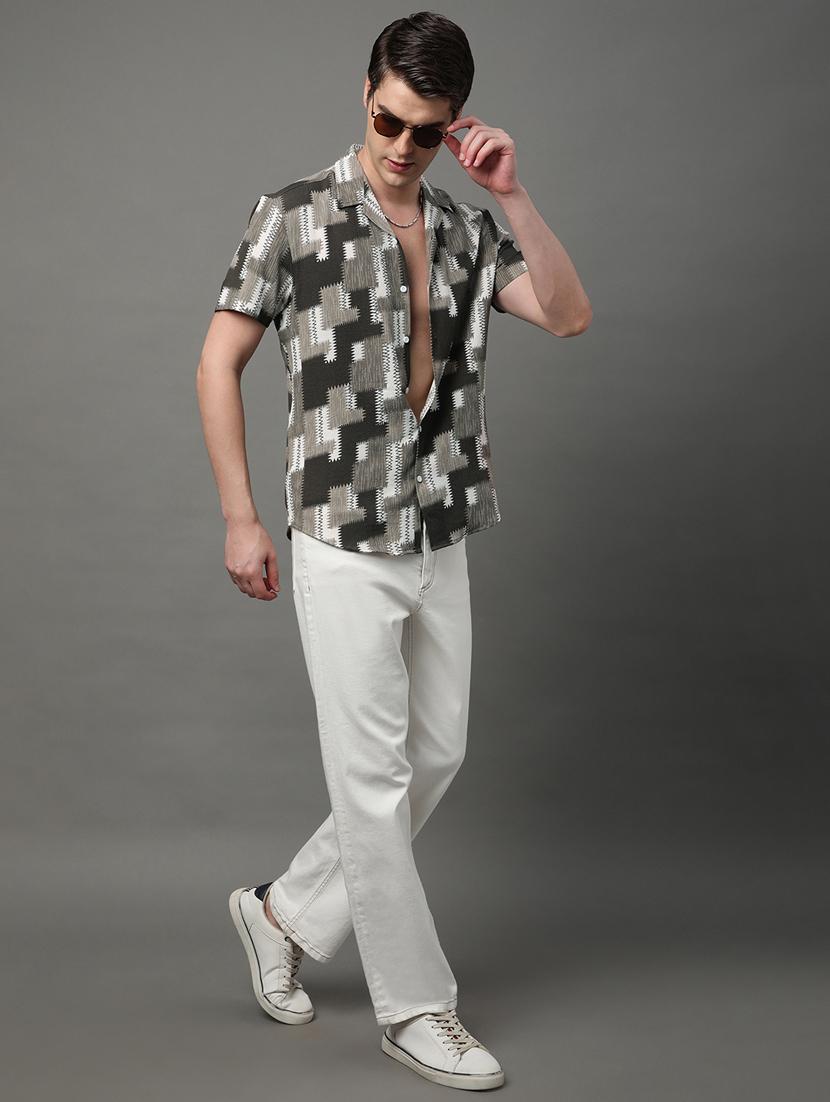 men printed casual shirt - 21156013 - Standard Image - 4