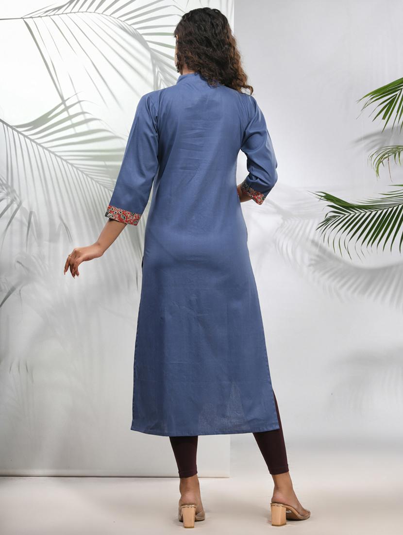 women ajrak print straight kurta - 21157656 - Standard Image - 4