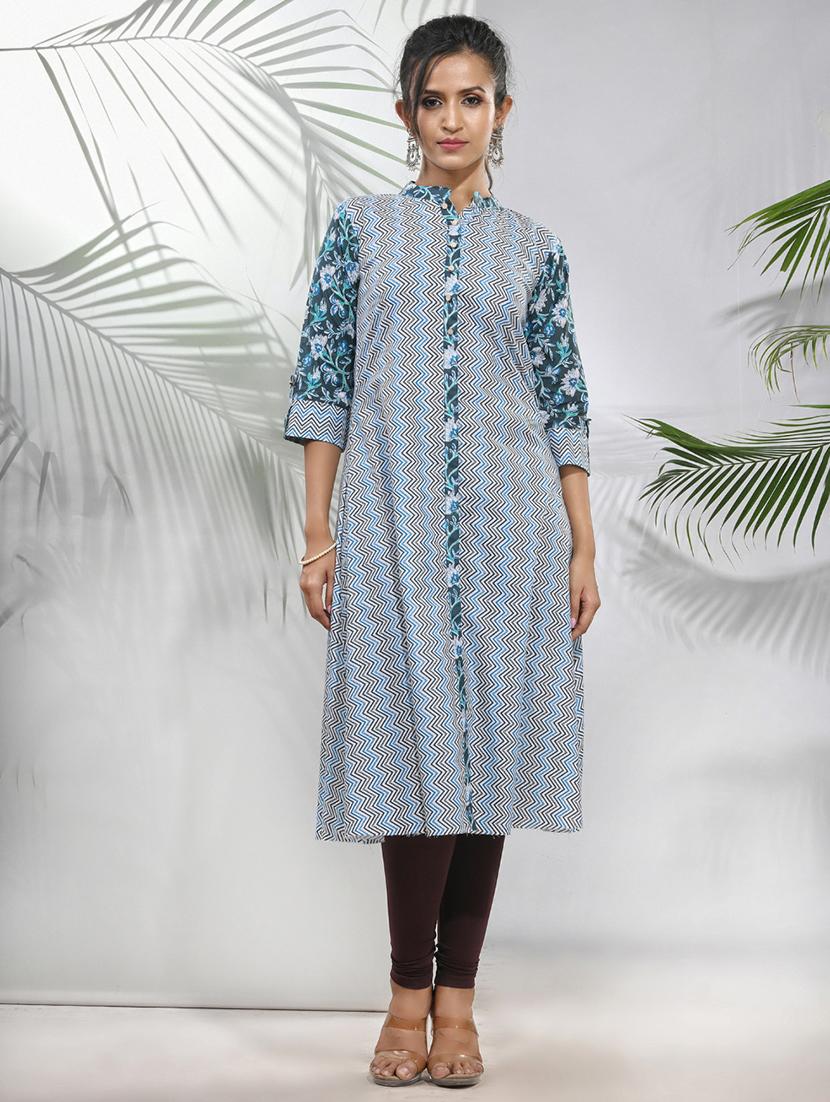 women printed a-line kurta - 21157663 -  Zoom Image - 0