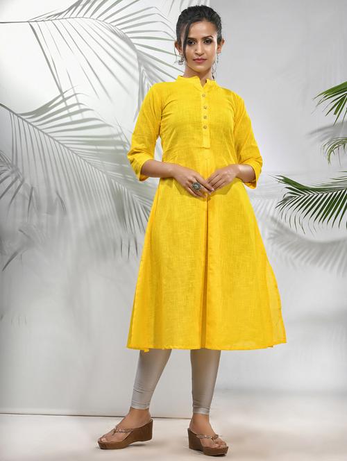 women solid color a-line kurta - 21157669 -  Standard Image - 0