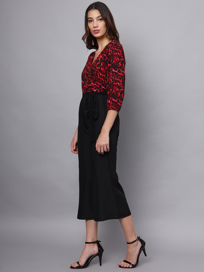 women animal print full length jumpsuit - 21158320 - Standard Image - 1