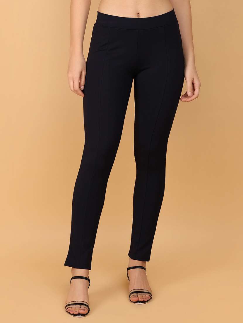 navy blue solid jegging - 21158636 - Zoom Image - 0