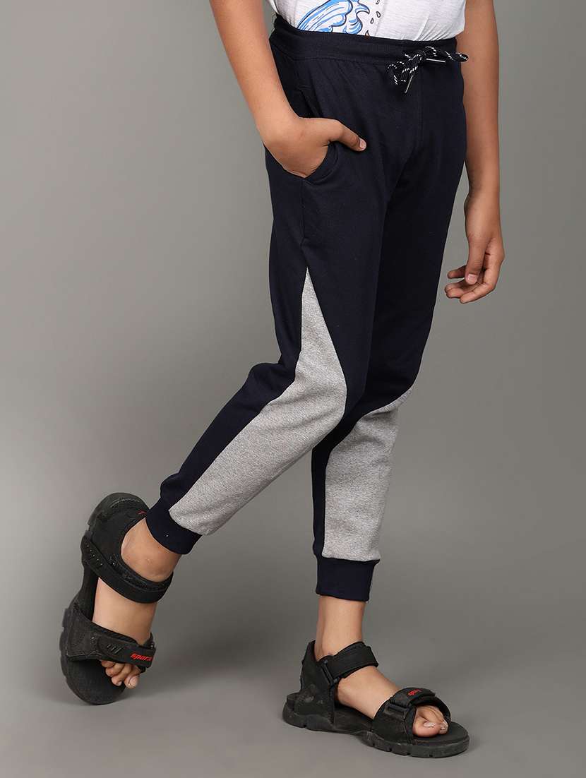 boys navy blue color block jogger - 21158638 -  Standard Image - 1