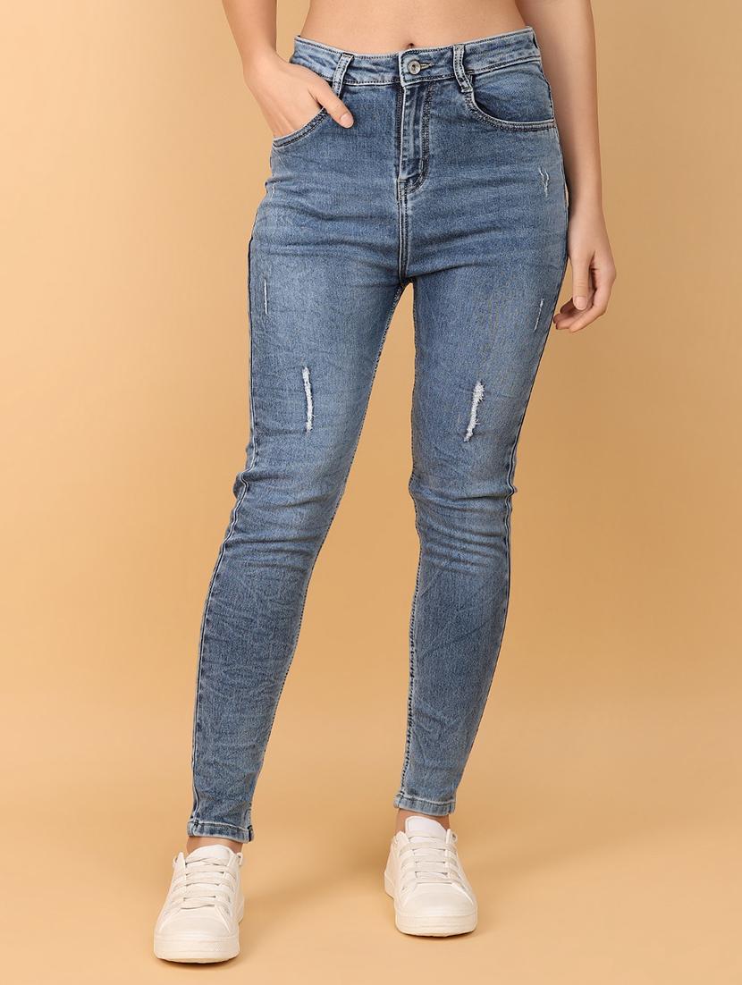  blue denim plain jeans - 21158874 -  Zoom Image - 0