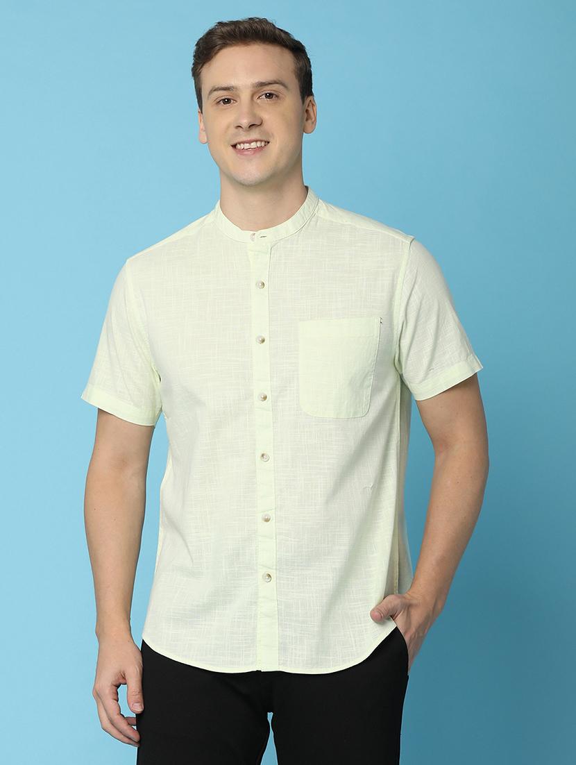 men solid cotton casual shirt - 21159605 - Zoom Image - 0