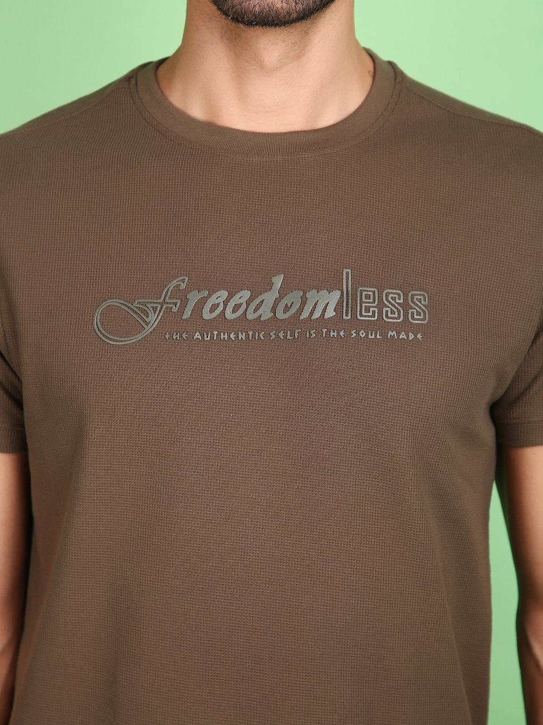 olive cotton front print tshirt - 21159638 - Standard Image - 4