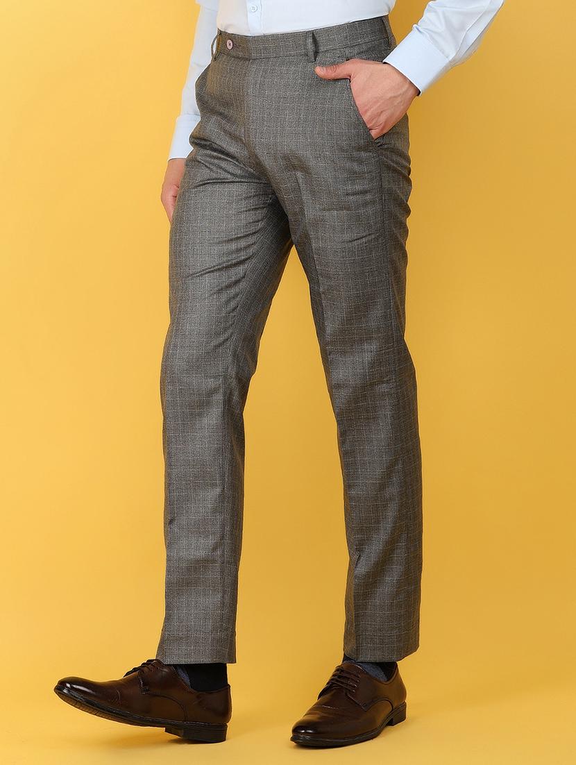 men mid rise cotton flat front formal trouser - 21160249 - Standard Image - 1