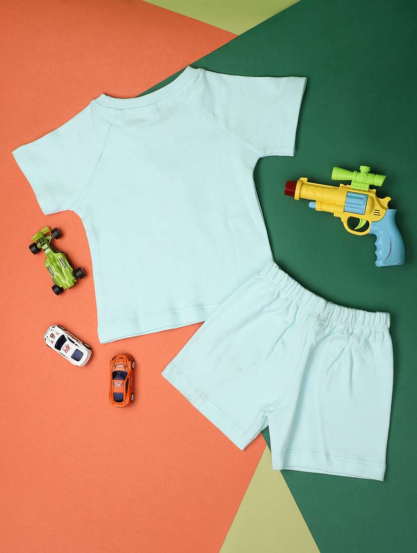 boys round neck printed shorts & t-shirt set - 21160270 -  Standard Image - 1