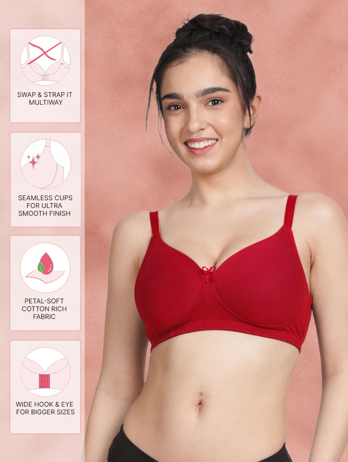 red cotton t-shirt bra - 21160509 - Standard Image - 1
