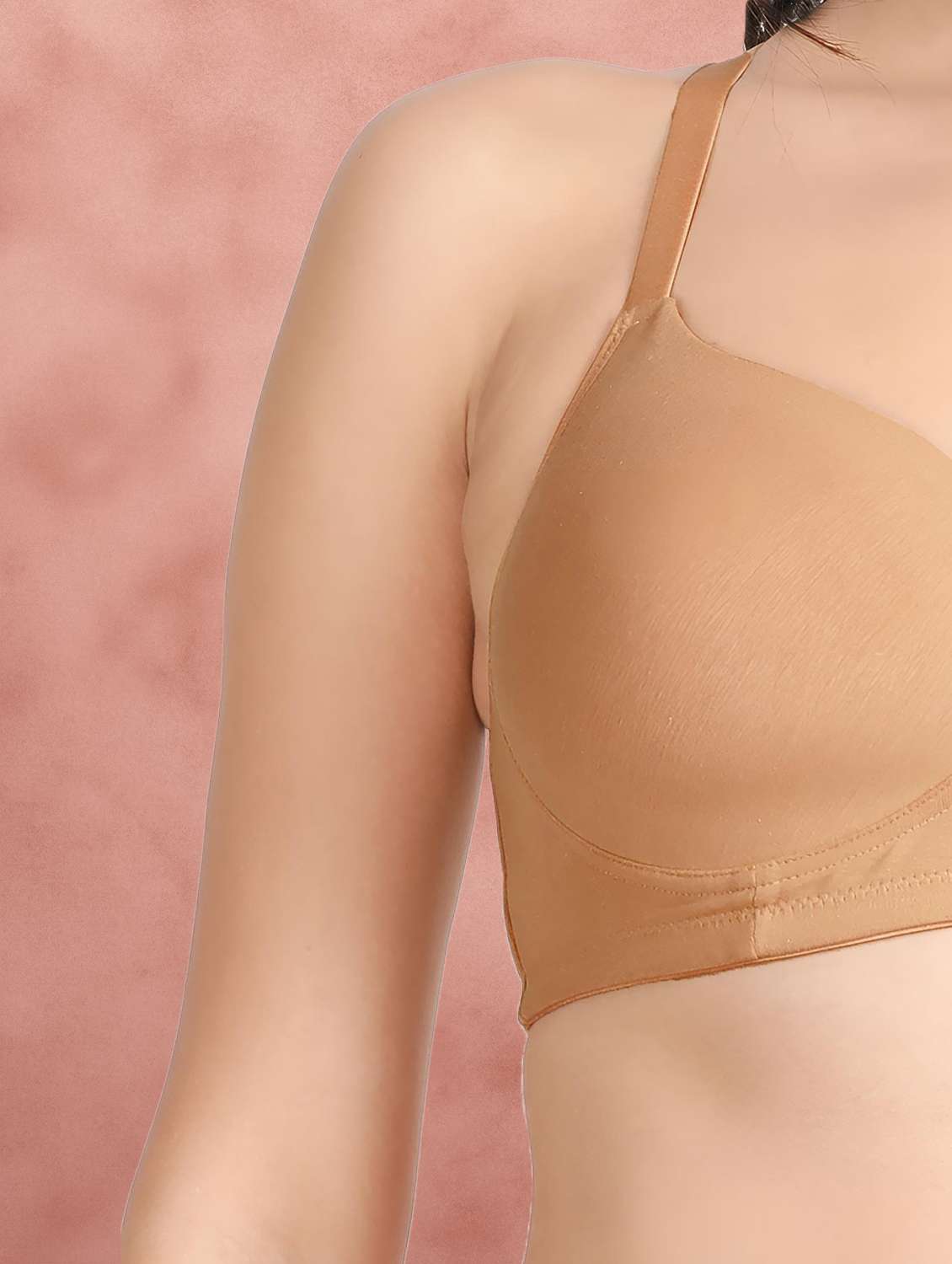 beige cotton t-shirt bra - 21160511 - Standard Image - 4