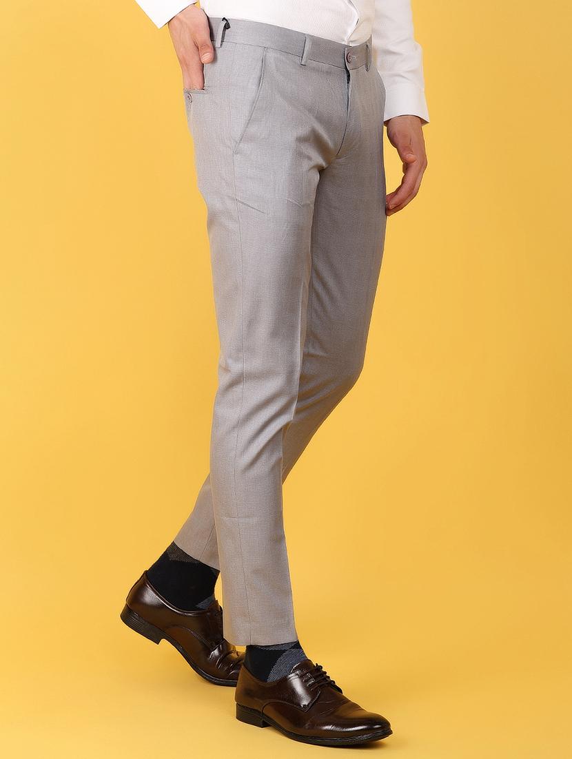 men mid rise cotton flat front formal trouser - 21160617 -  Standard Image - 1