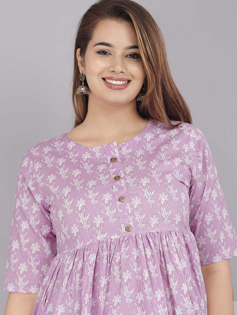 women printed regular a-line top - 21161188 - Standard Image - 4