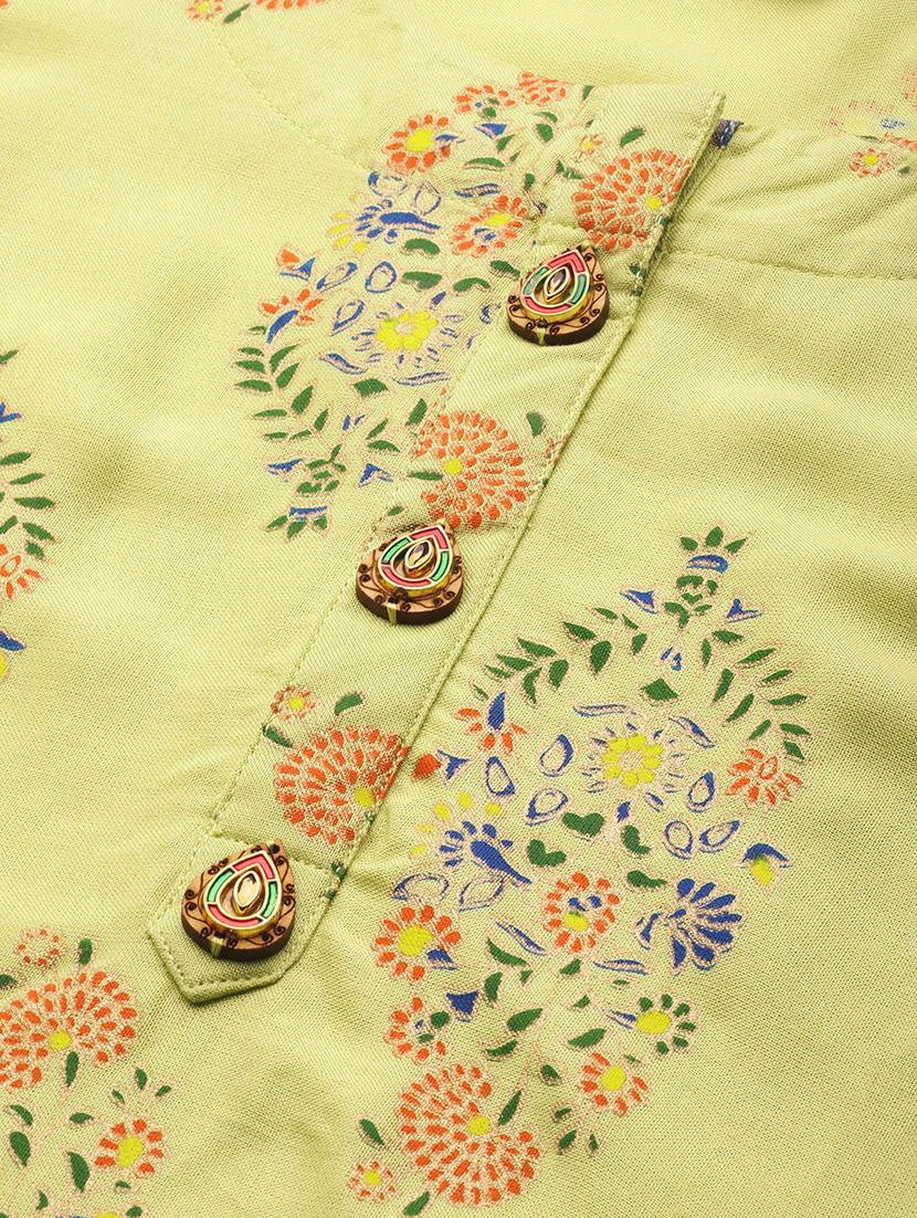 green viscose straight kurti - 21161209 - Standard Image - 4