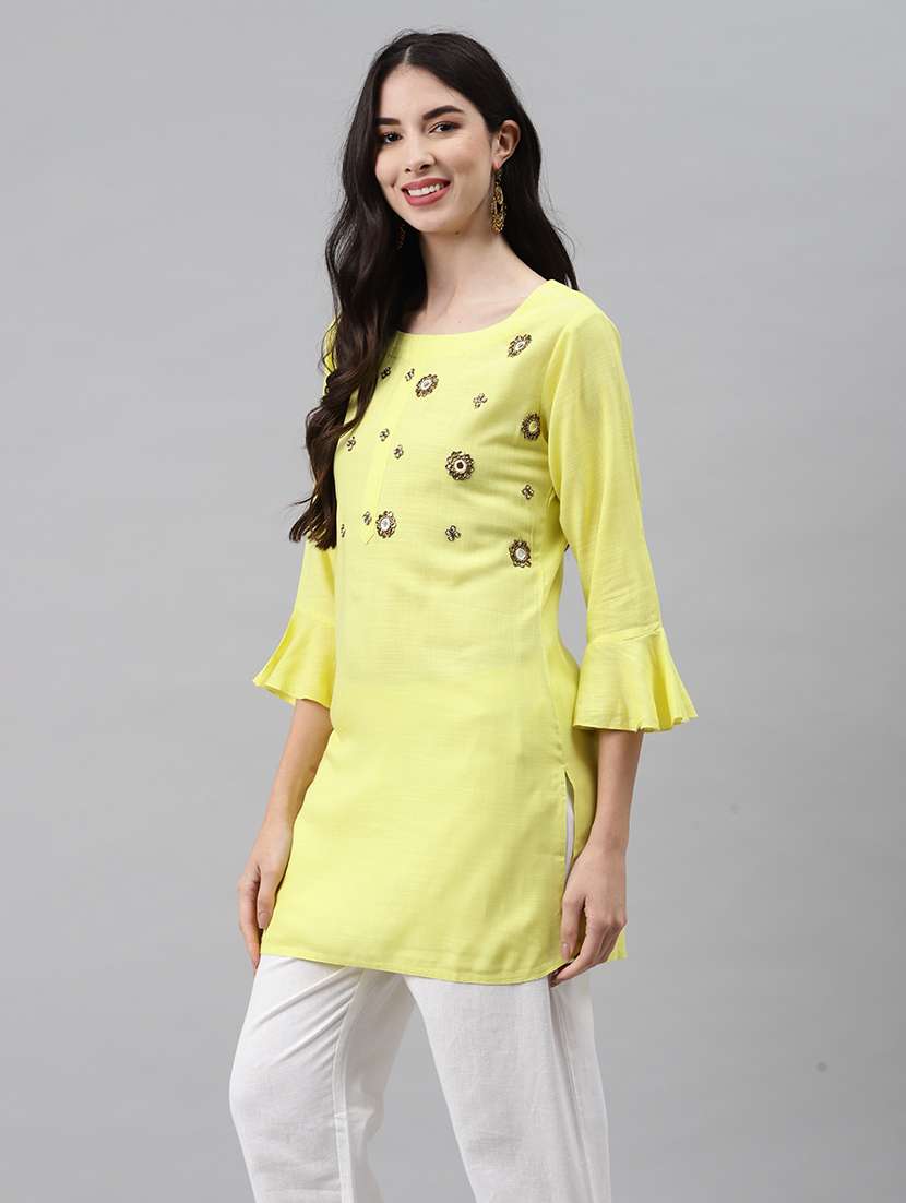 women embellished straight kurti - 21161222 - Standard Image - 1