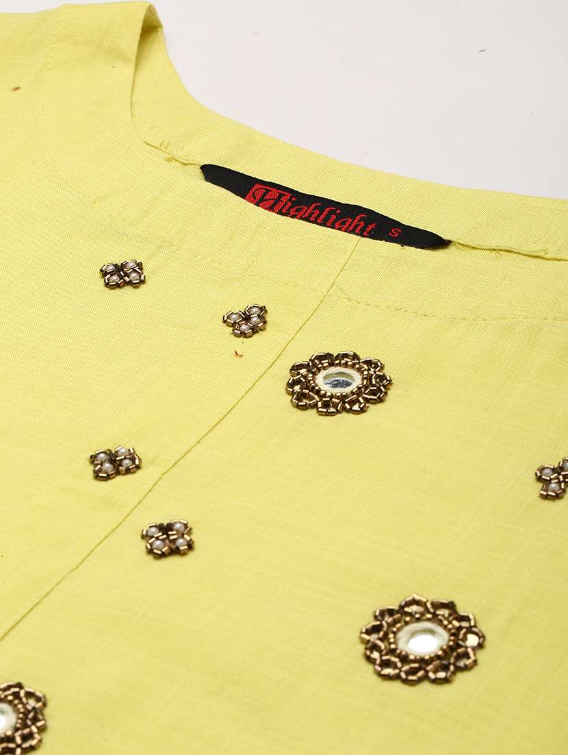 women embellished straight kurti - 21161222 - Standard Image - 4