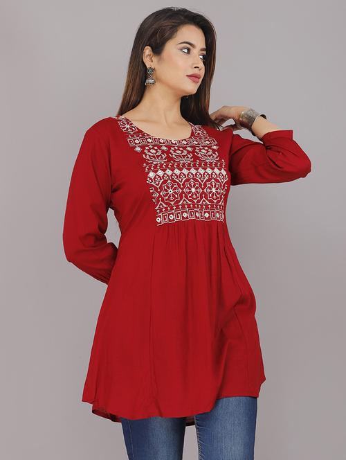 women embroidered a-line kurti - 21161247 - Standard Image - 0