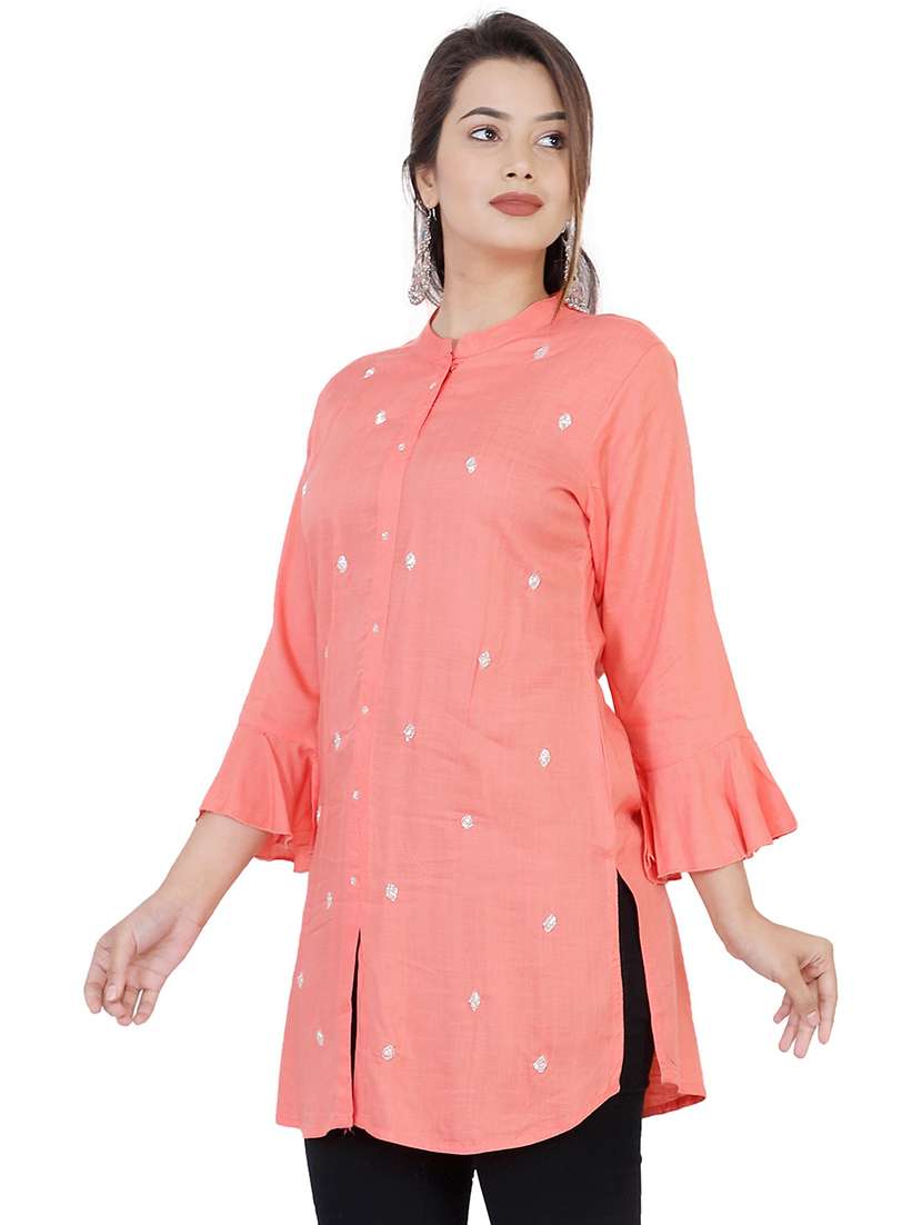 women solid color straight kurti - 21161257 -  Standard Image - 1