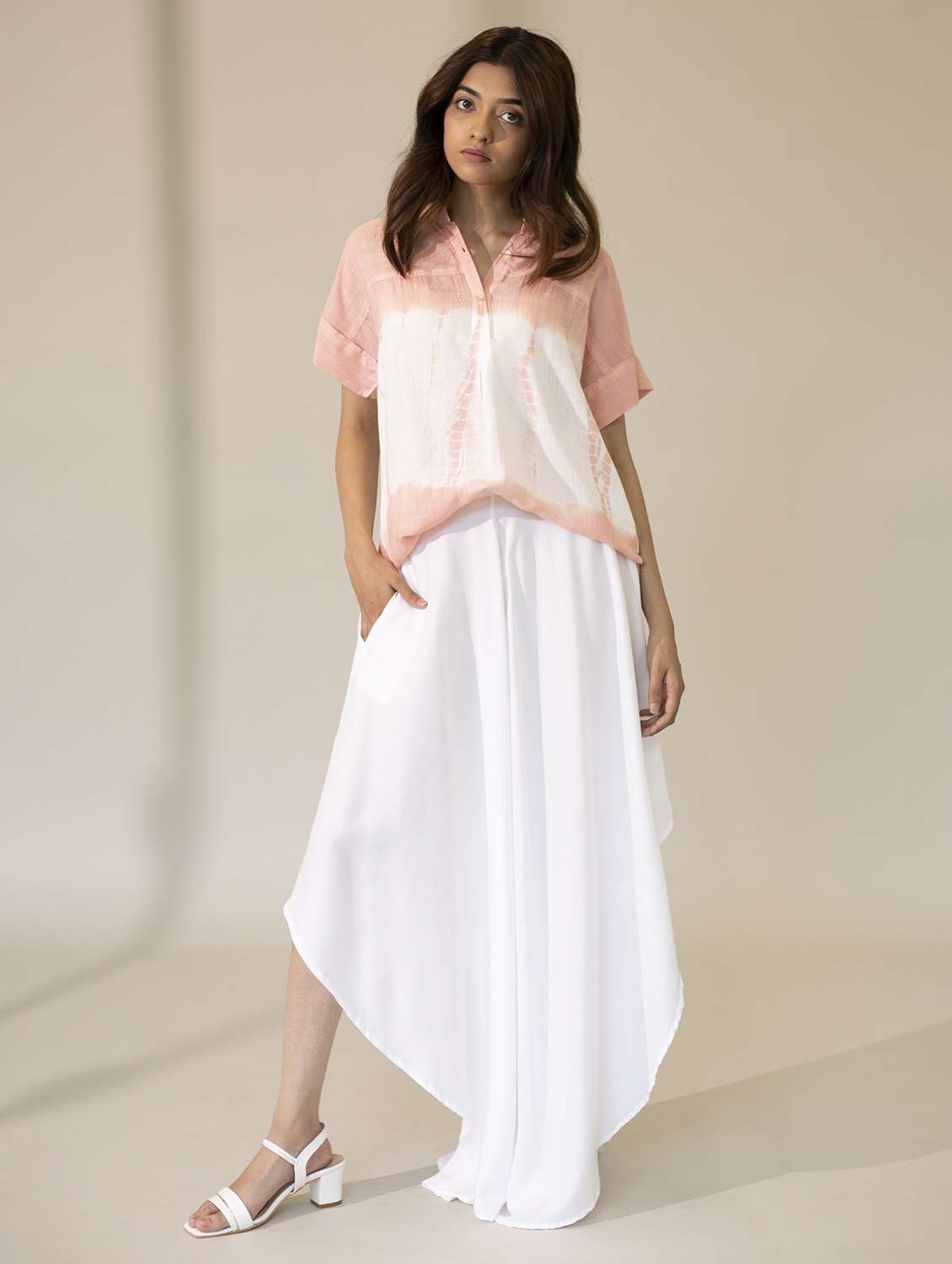 women solid high rise harem pant  - 21161300 -  Standard Image - 1