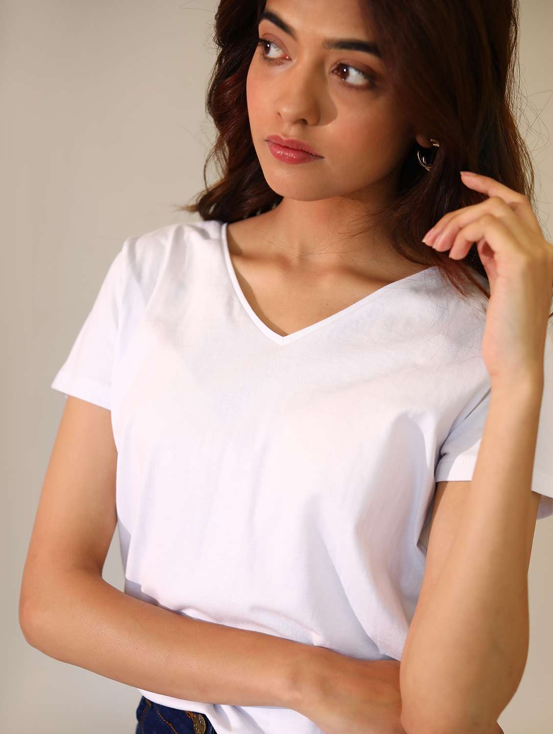 women solid short sleeves t-shirt - 21164618 -  Standard Image - 4