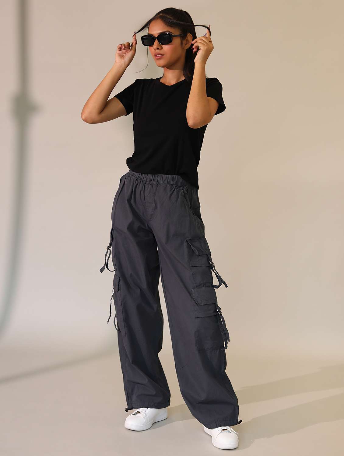 women solid cotton modal short sleeves t-shirt - 21164625 -  Standard Image - 1