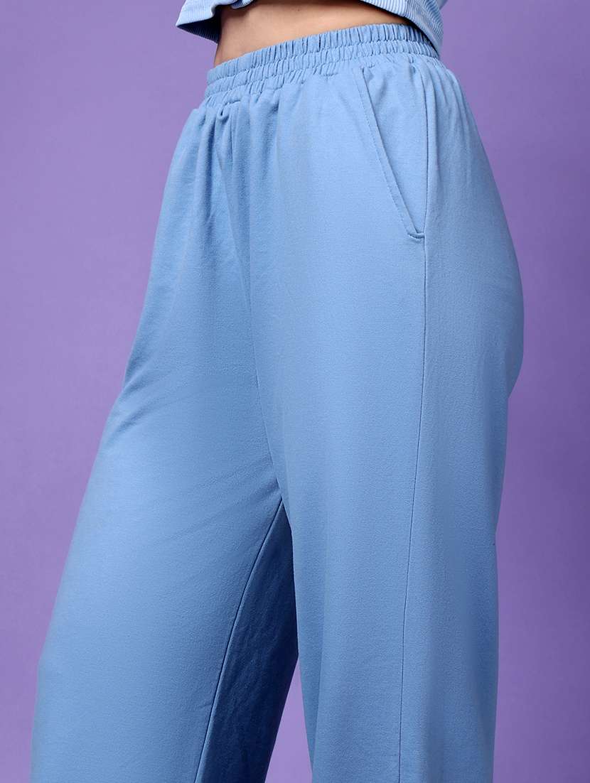 women mid rise solid wide leg trouser - 21166277 -  Standard Image - 4