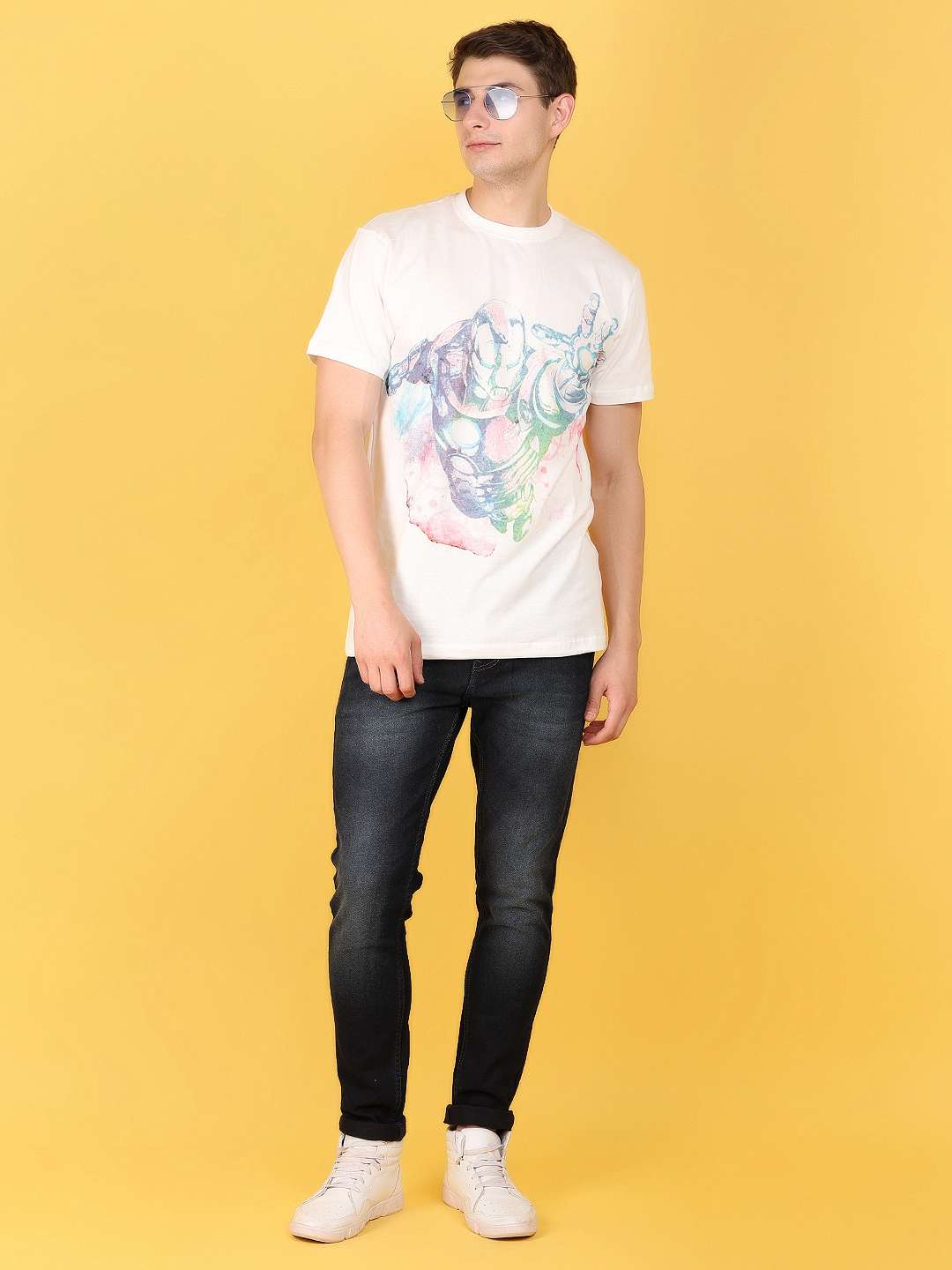 off white cotton single jersey tshirt - 21166818 - Standard Image - 4