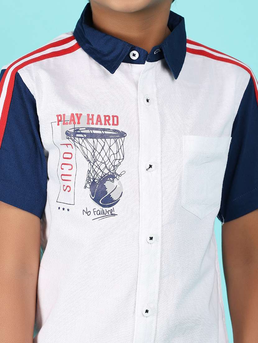 boys color block short sleeves shirt - 21166893 -  Standard Image - 6