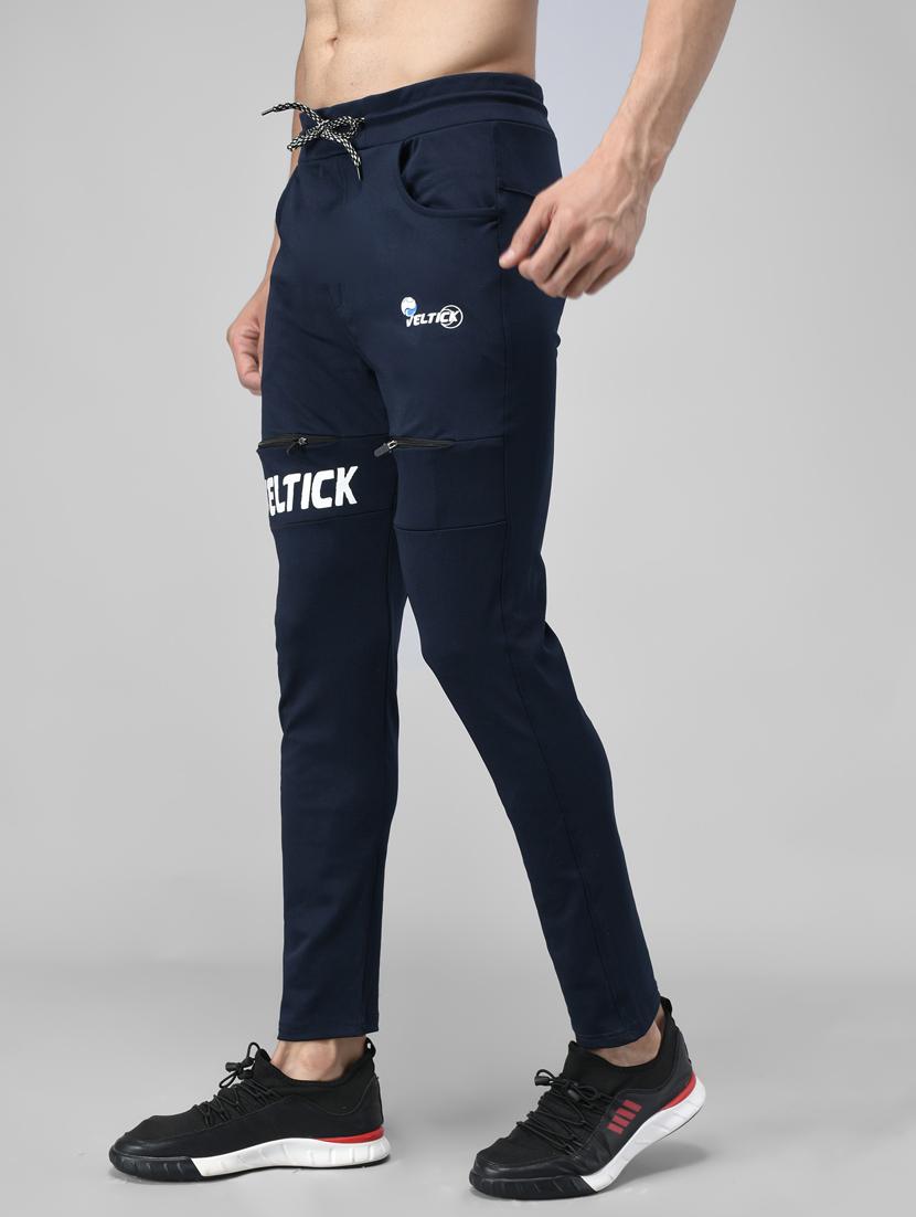 men placement print lycra ankle length track pant - 21167345 - Standard Image - 1