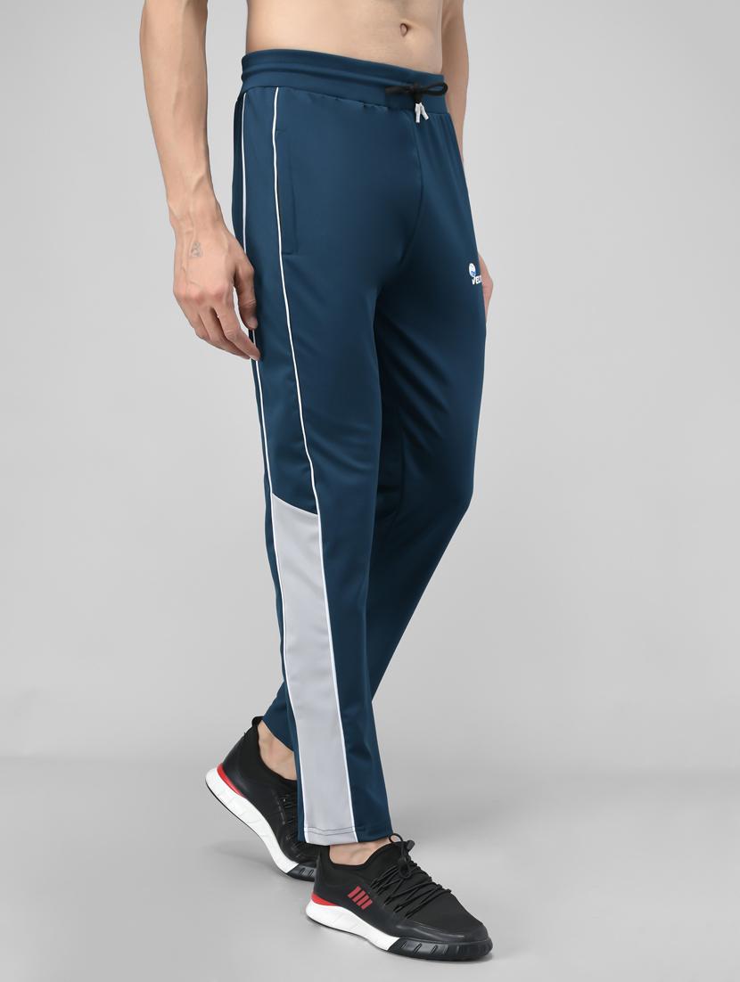 teal blue tapered ankle length track pant - 21167348 -  Standard Image - 1