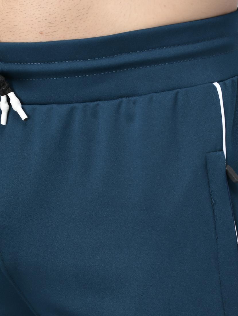 teal blue tapered ankle length track pant - 21167348 - Standard Image - 4