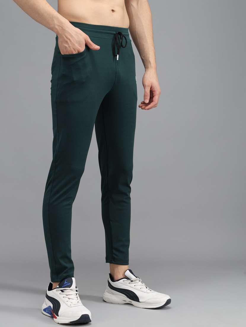 solid green ankle length track pant - 21167351 -  Standard Image - 1
