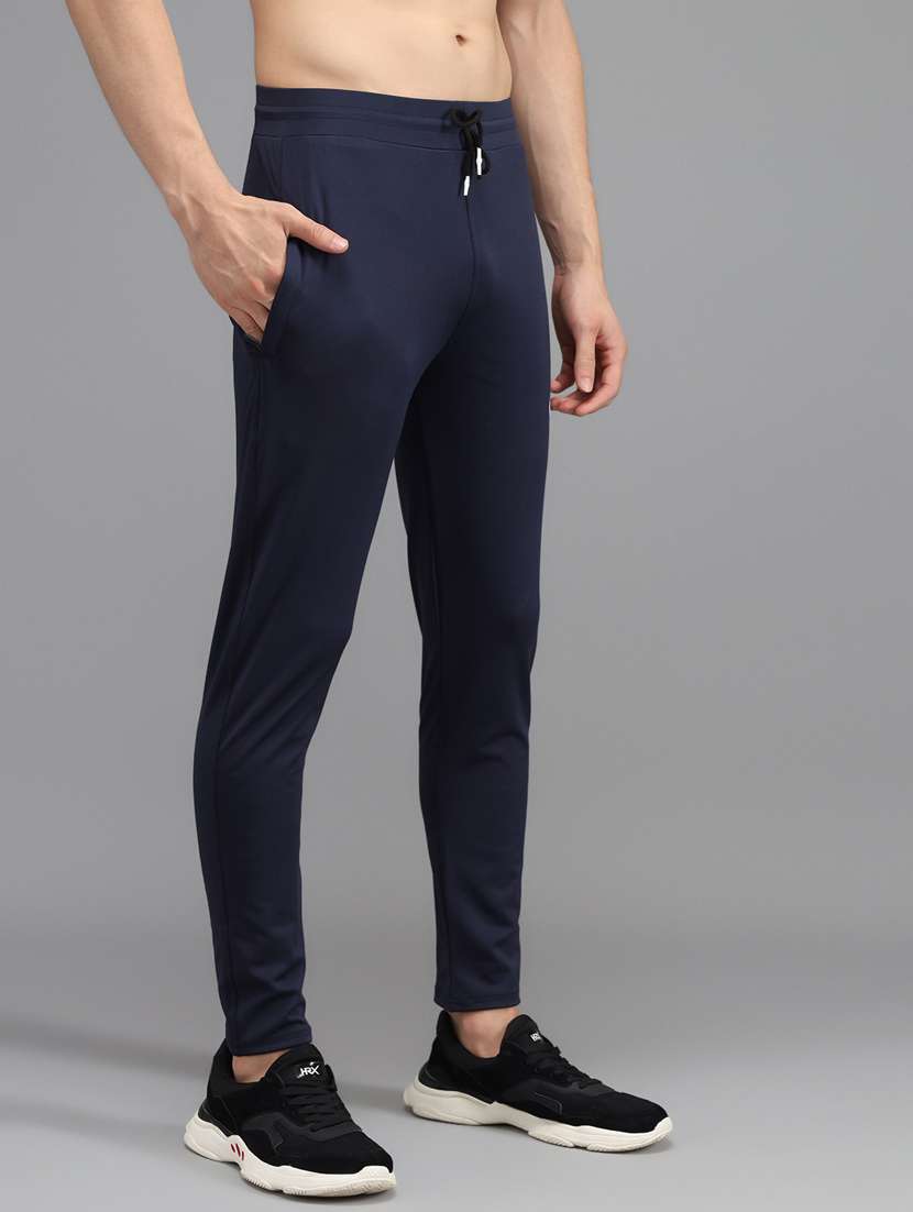 men solid lycra ankle length track pant - 21167354 - Standard Image - 1